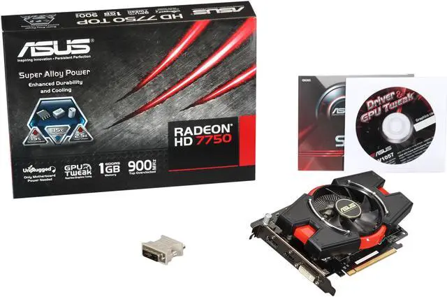 Alt view image 5 of 5 - ASUS Radeon HD 7750 1GB GDDR5 PCI Express 3.0 x16 Graphics Card HD7750-T-1GD5