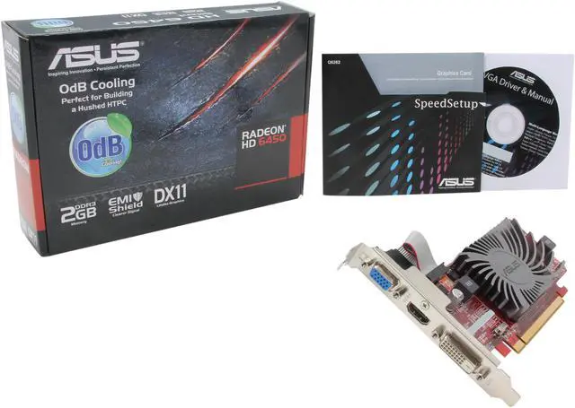 Alt view image 6 of 5 - ASUS Radeon HD 6450 2GB DDR3 PCI Express 2.1 Low Profile Graphics Card HD6450-SL-2GD3-L