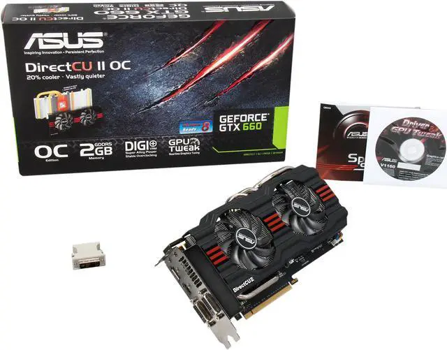 Alt view image 6 of 6 - ASUS GTX660-DC2O-2GD5 G-SYNC Support GeForce GTX 660 2GB 192-Bit GDDR5 PCI Express 3.0 x16 HDCP Ready SLI Support Video Card