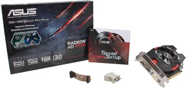 Alt view image 6 of 6 - ASUS Radeon HD 7770 1GB GDDR5 PCI Express 3.0 x16 CrossFireX Support Graphics Card HD7770-1GD5