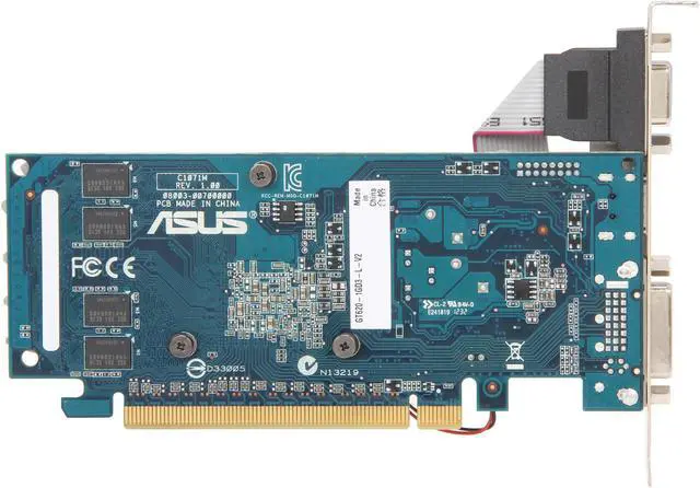 Alt view image 4 of 5 - ASUS GeForce GT 620 1GB DDR3 PCI Express 2.0 Graphics Card GT620-1GD3-L-V2