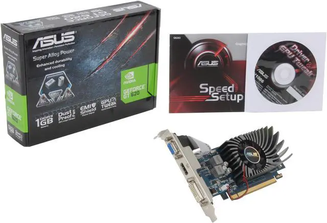 Alt view image 5 of 5 - ASUS GeForce GT 620 1GB DDR3 PCI Express 2.0 Graphics Card GT620-1GD3-L-V2
