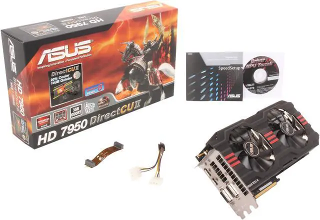 Alt view image 5 of 5 - ASUS Radeon HD 7950 3GB GDDR5 PCI Express 3.0 CrossFireX Support Graphics Card HD7950-DC2-3GD5-V2