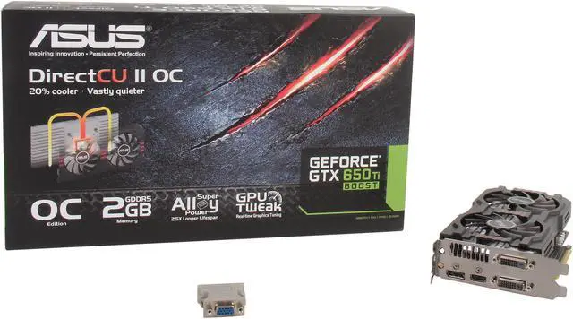 Alt view image 6 of 6 - ASUS GeForce GTX 650 Ti BOOST 2GB GDDR5 PCI Express 3.0 SLI Support Graphics Card GTX650TIB-DC2OC-2GD5