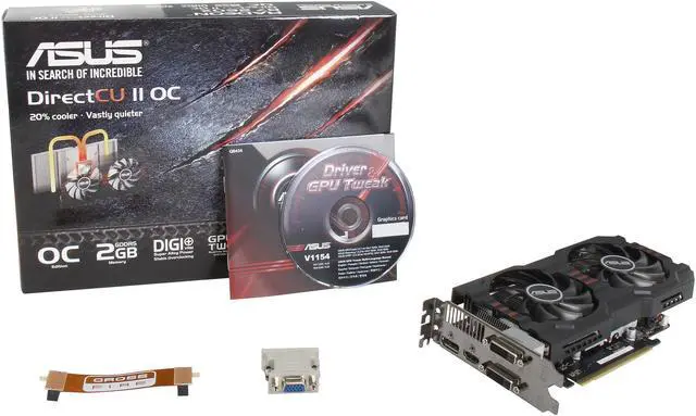 Alt view image 6 of 6 - ASUS Radeon R7 260X 2GB GDDR5 PCI Express 3.0 x16 CrossFireX Support Graphics Card R7260X-DC2OC-2GD5