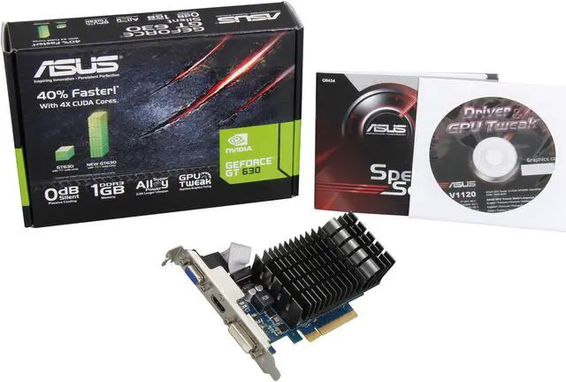 Alt view image 5 of 5 - ASUS GeForce GT 630 1GB GDDR3 PCI Express 2.0 Graphics Card GT630-SL-1GD3-L