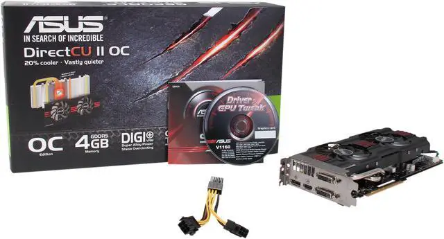 Alt view image 6 of 6 - ASUS DirectCU II GTX770-DC2OC-4GD5 G-SYNC Support GeForce GTX 770 4GB 256-Bit GDDR5 PCI Express 3.0 HDCP Ready SLI Support Video Card