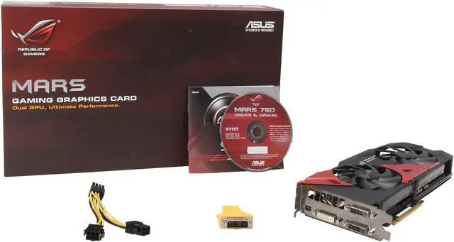 Alt view image 6 of 6 - ASUS ROG MARS760-4GD5 G-SYNC Support GeForce GTX 760x2 4GB 512-Bit GDDR5 PCI Express 3.0 HDCP Ready SLI Support Video Card