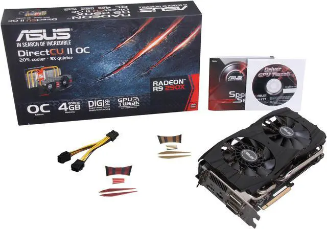 Alt view image 6 of 6 - ASUS Radeon R9 290X 4GB GDDR5 PCI Express 3.0 CrossFireX Support Graphics Card R9290X-DC2OC-4GD5