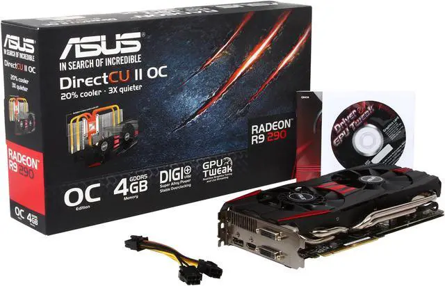 Alt view image 6 of 6 - ASUS Radeon R9 290 4GB GDDR5 PCI Express 3.0 CrossFireX Support Graphics Card R9290-DC2OC-4GD5