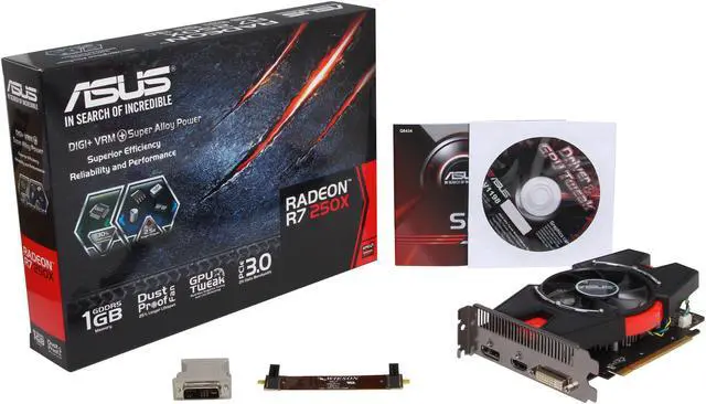 Alt view image 6 of 6 - ASUS Radeon R7 250X 1GB GDDR5 PCI Express 3.0 Graphics Card R7250X-1GD5