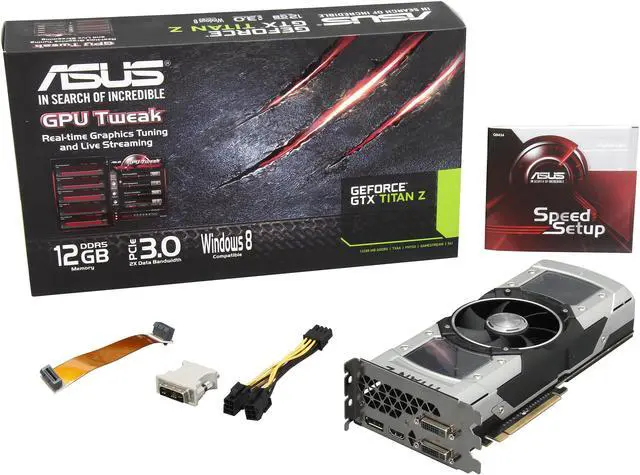 Alt view image 6 of 6 - ASUS GTXTITANZ-12GD5 G-SYNC Support GeForce GTX TITAN Z 12GB 768-Bit GDDR5 PCI Express 3.0 HDCP Ready SLI Support Video Card