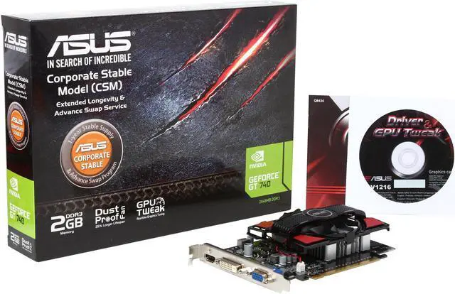 Alt view image 5 of 5 - ASUS GeForce GT 740 2GB DDR3 PCI Express 3.0 Graphics Card GT740-2GD3-CSM