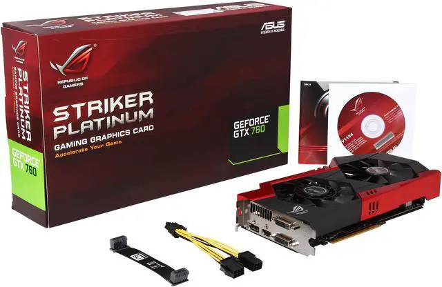 Alt view image 6 of 6 - ASUS ROG STRIKER-GTX760-P-4GD5 G-SYNC Support GeForce GTX 760 4GB 256-Bit GDDR5 PCI Express 3.0 HDCP Ready SLI Support Video Card