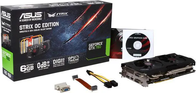 Alt view image 6 of 6 - ASUS STRIX-GTX780-OC-6GD5 G-SYNC Support GeForce GTX 780 6GB 384-Bit GDDR5 PCI Express 3.0 HDCP Ready SLI Support Video Card