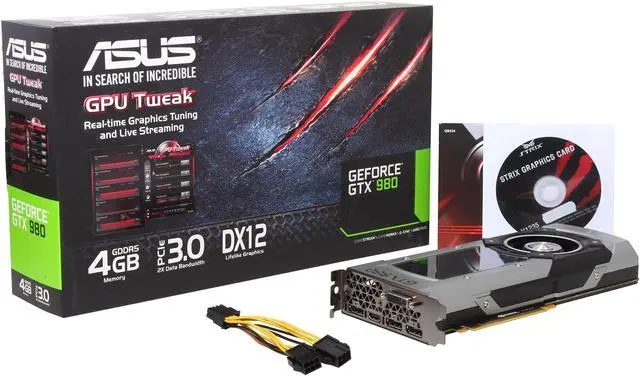 Alt view image 6 of 6 - ASUS GeForce GTX 980 4GB GDDR5 PCI Express 3.0 SLI Support Graphics Card GTX980-4GD5
