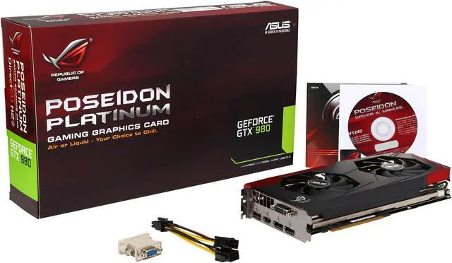 Alt view image 6 of 6 - ASUS ROG GeForce GTX 980 4GB GDDR5 PCI Express 3.0 SLI Support Graphics Card POSEIDON-GTX980-P-4GD5