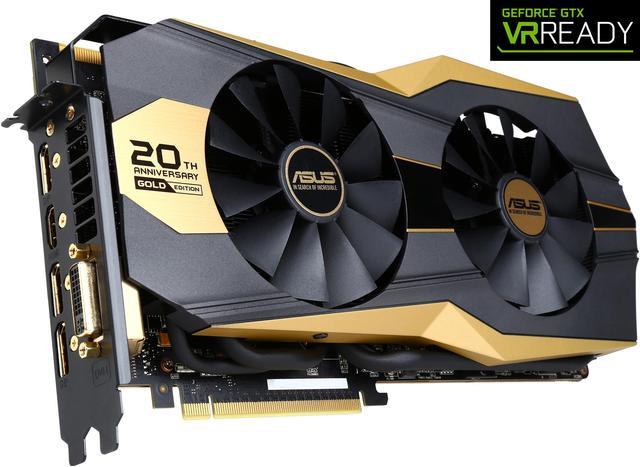 ASUS GeForce GTX 980 4GB GDDR5 PCI Express 3.0 SLI Support 20th Anniversary  Gold Edition Video Card GOLD20TH-GTX980-P-4GD5