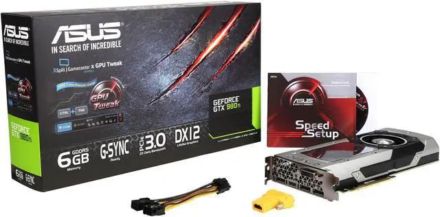 Alt view image 6 of 6 - ASUS GeForce GTX 980 Ti 6GB DDR5 PCI Express 3.0 SLI Support Graphics Card GTX980TI-6GD5