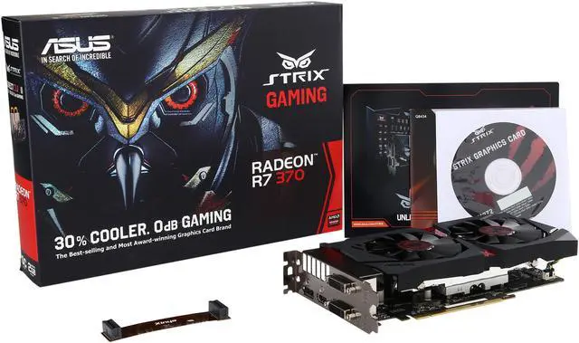 Alt view image 6 of 6 - ASUS Radeon R7 370 2GB GDDR5 PCI Express 3.0 CrossFireX Support Graphics Card STRIX-R7370-DC2OC-2GD5-GAMING