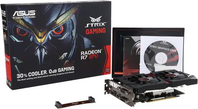 Alt view image 7 of 6 - ASUS Radeon R7 370 4GB GDDR5 PCI Express 3.0 Graphics Card STRIX-R7370-DC2OC-4GD5-GAMING