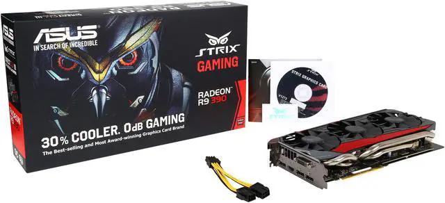 Alt view image 7 of 6 - ASUS Radeon R9 390 8GB GDDR5 PCI Express 3.0 Graphics Card STRIX-R9390-DC3OC-8GD5-GAMING