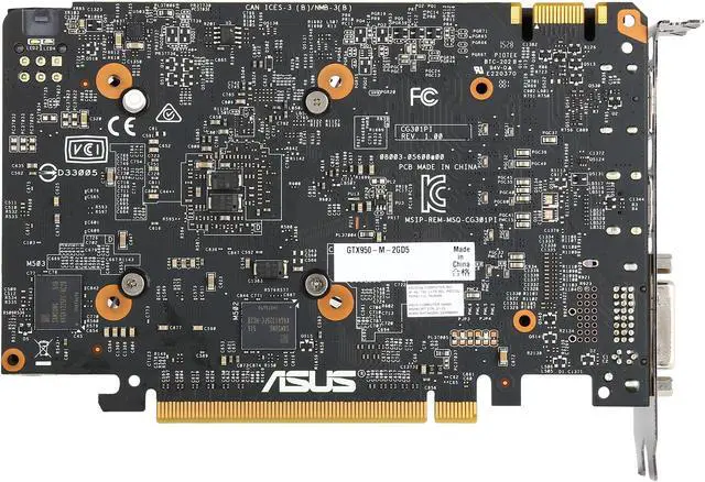 Alt view image 4 of 6 - ASUS GeForce GTX 950 2GB GDDR5 PCI Express 3.0 Graphics Card GTX950-M-2GD5