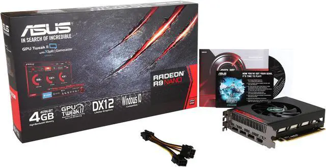 Alt view image 6 of 6 - ASUS Radeon R9 Nano R9NANO-4G 4GB 4096-Bit HBM PCI Express 3.0 HDCP Ready CrossFireX Support Video Card