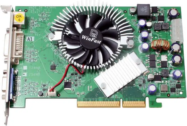 Alt view image 2 of 7 - Leadtek GeForce 7600GT 256MB GDDR3 AGP 8X Graphics Card WinFast A7600GT TDH 256MB