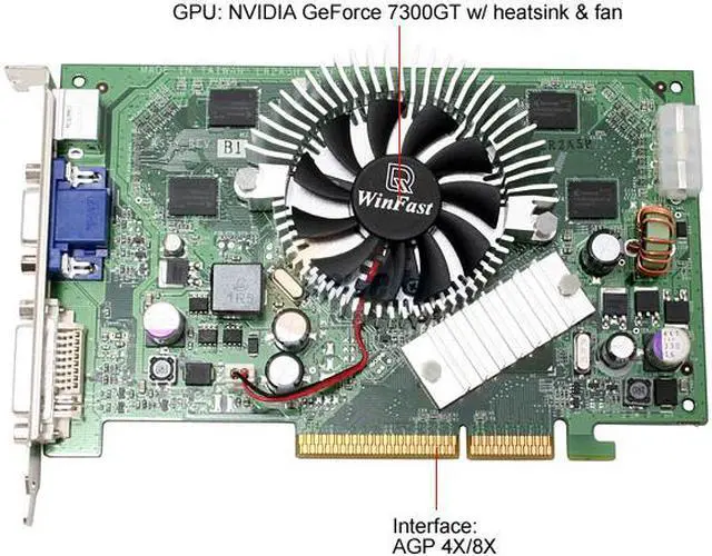 Alt view image 2 of 7 - Leadtek GeForce 7300GT 256MB GDDR2 AGP 4X/8X Graphics Card A7300GT 256 TD