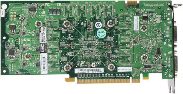 Alt view image 4 of 6 - Leadtek GeForce 8800 GTS 320MB GDDR3 PCI Express x16 SLI Support Graphics Card PX8800 GTS TDH 320MB Extreme