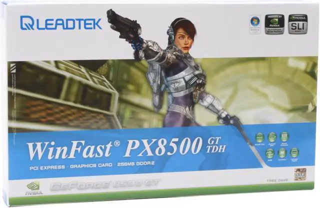 Alt view image 7 of 7 - Leadtek GeForce 8500 GT 256MB GDDR2 PCI Express x16 SLI Support Graphics Card PX8500GT 256MB
