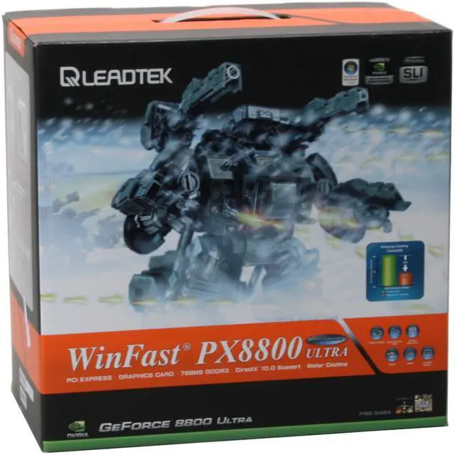 Alt view image 7 of 7 - Leadtek GeForce 8800 Ultra 768MB GDDR3 PCI Express x16 SLI Support Graphics Card PX8800 Ultra Leviathan