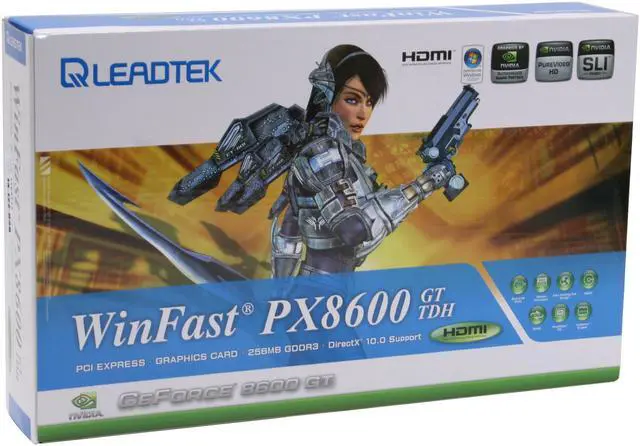 Alt view image 6 of 6 - Leadtek GeForce 8600 GT 256MB GDDR3 PCI Express x16 SLI Support Graphics Card PX8600 GT TDH HDMI