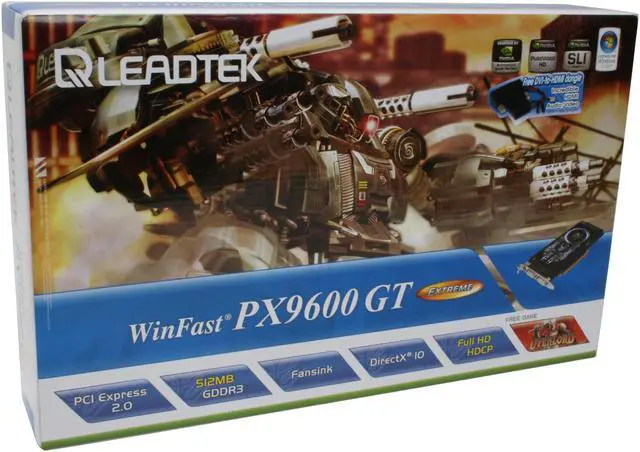 Alt view image 8 of 8 - Leadtek GeForce 9600 GT 512MB GDDR3 PCI Express 2.0 x16 SLI Support Graphics Card PX9600GT Extreme