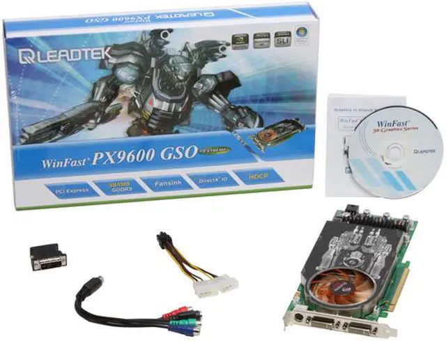 Alt view image 6 of 6 - Leadtek GeForce 9600 GSO 384MB GDDR3 PCI Express 2.0 x16 SLI Support Graphics Card PX9600 GSO EXTREME