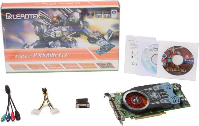 Alt view image 6 of 6 - Leadtek GeForce 9800 GT 512MB GDDR3 PCI Express 2.0 x16 SLI Support Graphics Card PX9800GT