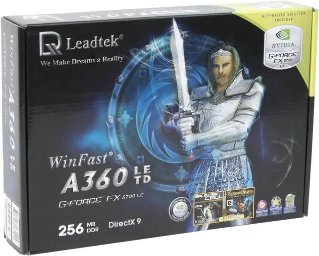 Alt view image 5 of 5 - Leadtek GeForce FX 5700LE 256MB DDR AGP 4X/8X Graphics Card A360LETD256MBDDR