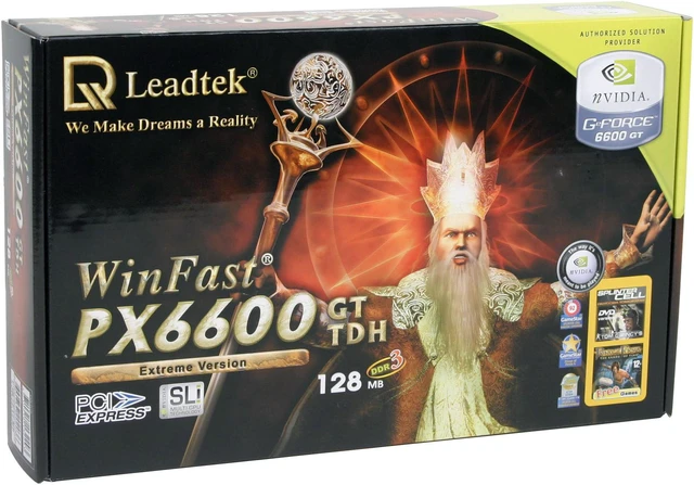 Open Box: Leadtek GeForce 6600GT Graphics Card PX6600GT TDH Extreme ...