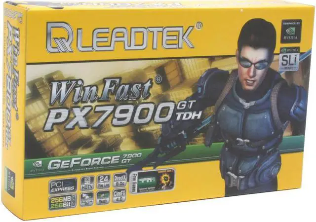 Alt view image 8 of 8 - Leadtek PX7900GT TDH GeForce 7900GT 256MB 256-bit GDDR3 PCI Express x16 SLI Supported Video Card