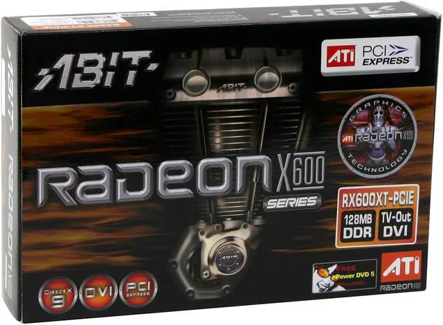 Alt view image 5 of 5 - ABIT Radeon X600XT 128MB DDR PCI Express x16 Graphics Card RX600 XT-PCIE