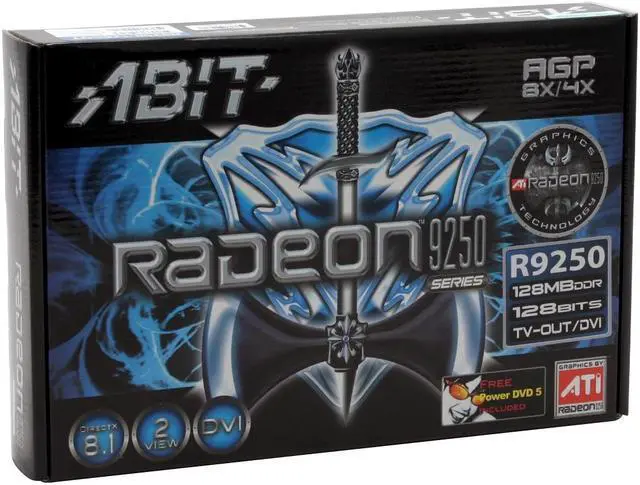 Alt view image 5 of 5 - ABIT Radeon 9250 128MB DDR AGP 4X/8X Graphics Card R9250-128CDT