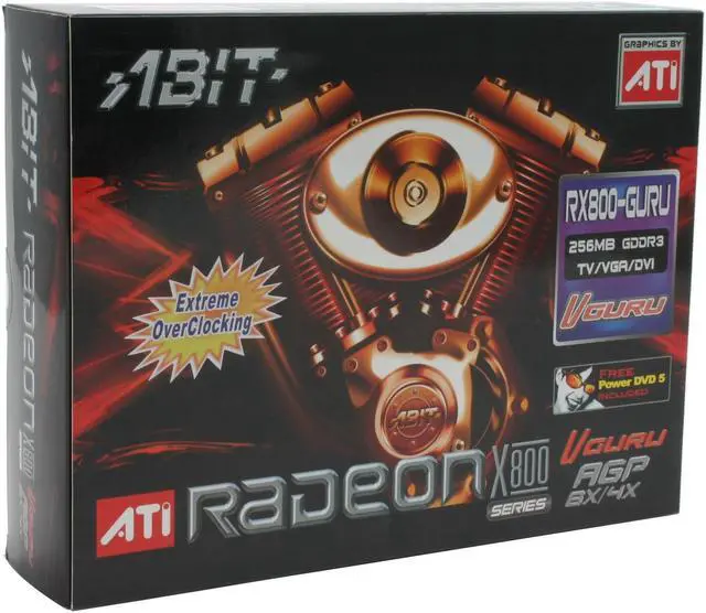 Alt view image 6 of 6 - ABIT Radeon X800 256MB GDDR3 AGP 4X/8X Graphics Card RX800-GURU