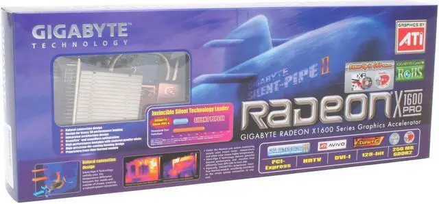 Alt view image 7 of 7 - GIGABYTE Radeon X1600PRO 256MB GDDR2 PCI Express x16 CrossFireX Support Graphics Card GV-RX16P256DE-RH