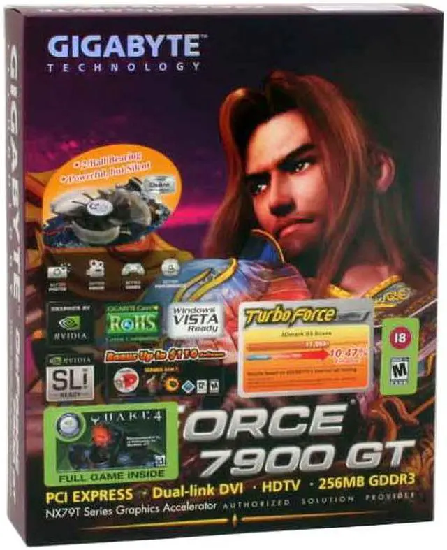 Alt view image 6 of 6 - GIGABYTE GeForce 7900GT 256MB GDDR3 PCI Express x16 SLI Support Graphics Card GV-NX79T256DP-RH-ED