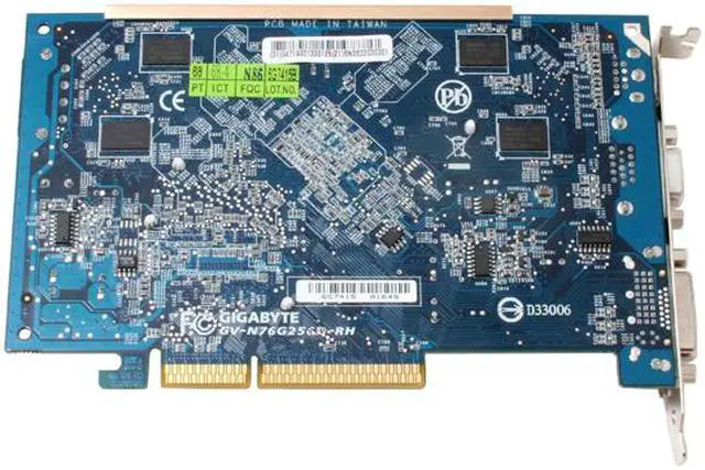 Alt view image 3 of 6 - GIGABYTE GeForce 7600GS 256MB GDDR2 AGP 8X Graphics Card GV-N76G256D-RH