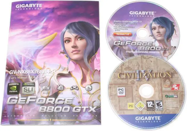 Alt view image 6 of 8 - GIGABYTE GeForce 8800 GTX 768MB GDDR3 PCI Express x16 SLI Support Graphics Card GV-NX88X768H-RH