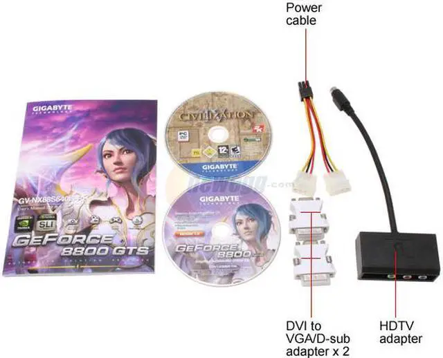 Alt view image 5 of 6 - GIGABYTE GeForce 8800 GTS 640MB GDDR3 PCI Express x16 SLI Support Graphics Card GV-NX88S640H-RH