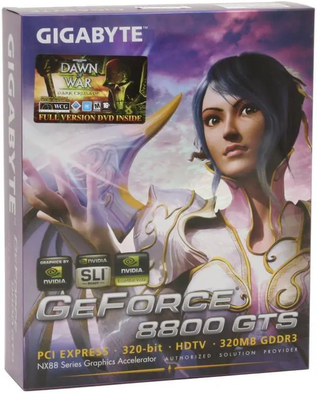 Alt view image 8 of 8 - GIGABYTE GeForce 8800 GTS 320MB GDDR3 PCI Express x16 SLI Support Graphics Card GV-NX88S320H-B-RH