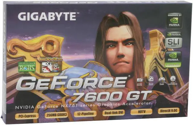 Alt view image 6 of 6 - GIGABYTE GeForce 7600GT 256MB GDDR3 PCI Express x16 SLI Support Graphics Card GV-NX76T256D-RH